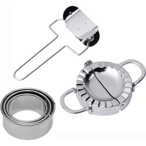 5pcs/lot Stainless Steel Dumpling Maker Manual Ravioli Mold Durable Press Pierogi Dough Cutter Knife Kitchen Pastry Pasta Tool