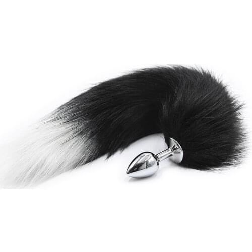 Anal Plug Tail Black Silicone Bondage For Women Toys Sexy Anal Plug MasturTrapezeion Toys