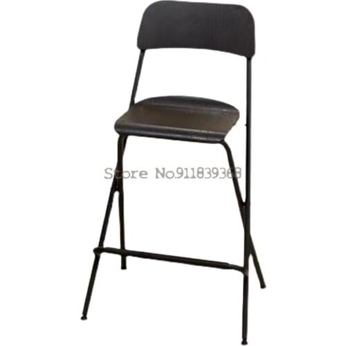 Bar stool bar chair solid wood bar stool foldable Nordic minimalist style bar stool