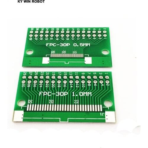 Free Shipping 5 PCS/LOT Double Side 0.5mm 1mm FFC FPC 30P 30 Pin to 2.54mm DIP Moudle PCB Board Adapter Socket Plate