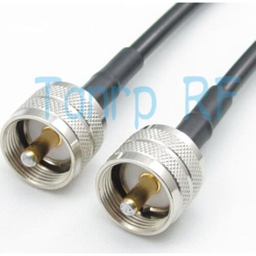 Free shipping! RG58 cable 20INCH UHF male plug to UHF male plug 50CM extension cable RF Pigtail coaxial jumper