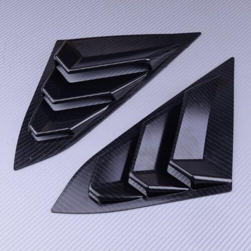 DWCX ABS Car Window Quarter Vent Window Scoop Spoiler Louvers fit for Honda Civic Sedan 10th Gen 2016-2018 2019 2020