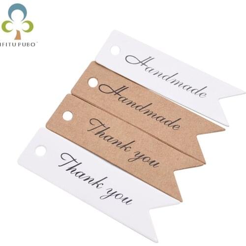 100pcs/lot Garment labels Lovely Paper Tags Paper Card Tag Labels Handmade for DIY Party Favors Gift or Baking Without twine DDJ