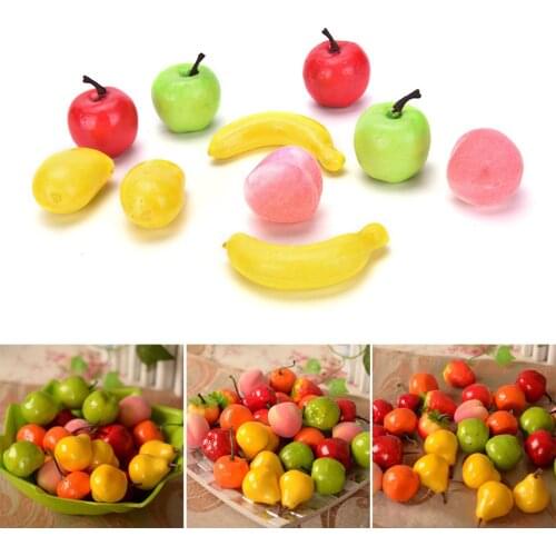 Artificial Fake Fruits Vegetables Plastic Lifelike Decorative Fruit Banana Apple