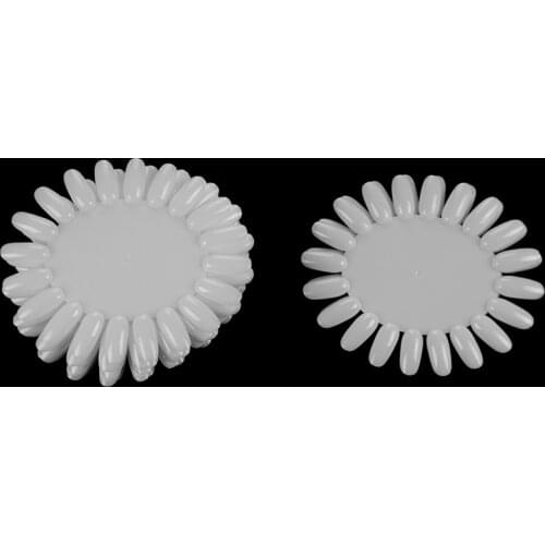 False Fake Nail Design Tips Round Shape Display Palette Beige/Transparent Nail Tips Display For Practice Beginner
