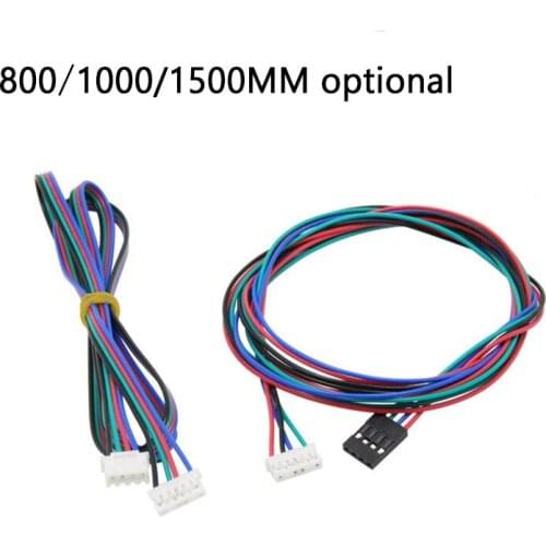 3pcs 800/1000/1500MM Dupont Cable 4 pin Stepper Motor Wire Part Female to Female Black White Terminal Line 3D Printers Parts