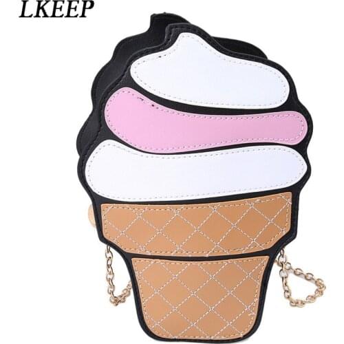 Creative Ice Cream Cake Girls Crossbody Bags Women Handbags Chain Messenger Bags Fashion Cute Party Shoulder Bag