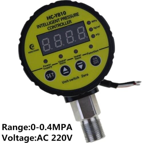 M20 x 1.5 220V DC Hydraulic Air Compressor Digital Pressure Switch 0-0.4Mpa
