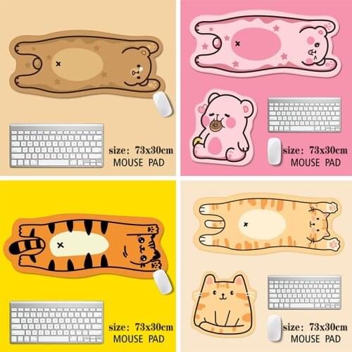 Cute Kawaii Animal Bear Cat Mouse Pad Gamer Different Shape of Mouse Mat keyboard mouse pad Fashion Laptop Notebook Desk Carpet