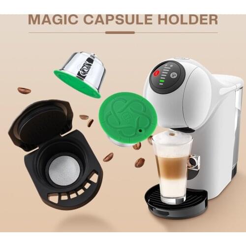 ICafilas Reusable Capsule Adapter for Dolce Gusto Coffee Capsule Convert Compatible with Genio Coffee Machine Coffee Accesso
