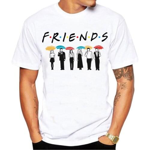 New hot sale printed cartoon T-shirt men casual graphics Friends TV short-sleeved shirt summer T-shirt top tee
