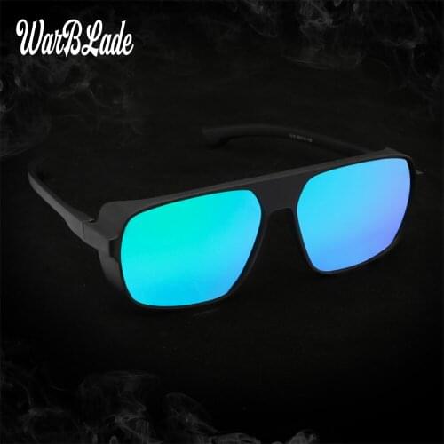 WarBLade 2018 new mens fashion polarized sunglasses brand square glasses HD night driving night vision goggles 1015