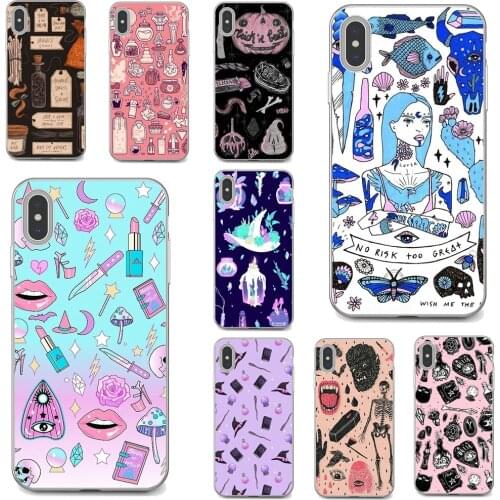 Soft Silicone Case For Xiaomi mi Redmi Note 3 4 4X 5 6 7 8 8t 9 9s 9t 10 pro lite Girly-Pastel-Witch-Goth