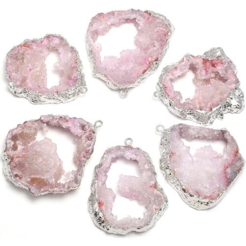 Natural Semi Precious Stone Pendant Irregular Agates For Jewelry Making DIY Necklace Bracelets Package Sale 40-45mm