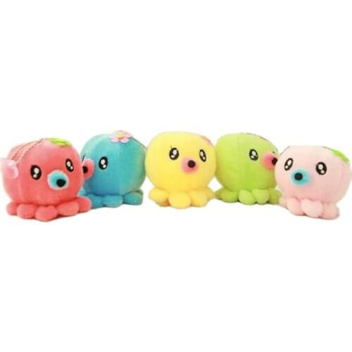 Wholesale 50pcs/lot Little Small 12cm Octopus Plush stuffed Toy Baby Kids Gift Cute Plush Octopus Educational Toy With Keychain