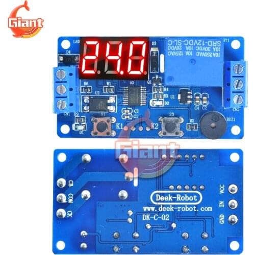 12V Time Delay Relay Programmable Timing Relay Control Switch PNP Sensor Trigger PLC Automation Car Buzzer DDC-231 Timer Moudle
