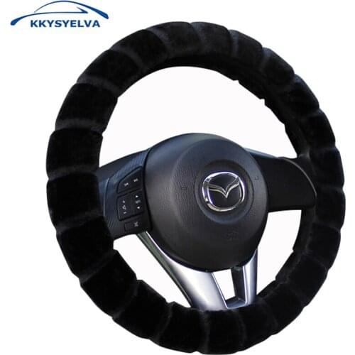 PLUSH Car Steering Wheel Cover for CX-3 CX-4 CX-5 CX-7 CX-9 Mazda 3 Axela 6 Gh Gj Demio Anti-Slip Funda Volante