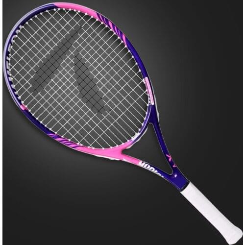 Carbon Tennis Rackets For Women 50-55LBS 102 SQIN Racquets Sports Grip Size 4 1/4-4 3/8 Tenis Racket With Strings Bag Padel