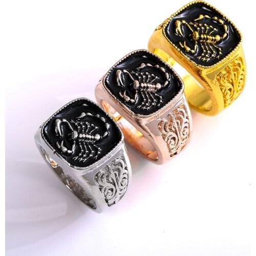 Multi Color Ring Scorpion Pattern Engraved Cover Thumb Band For Danger Design Jewelry Night Cocktail Party Accessories Bijoux