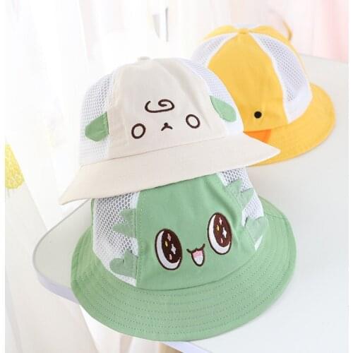Little yellow duck boys' and girls' basin hat sun-proof hat cute baby fisherman hat cartoon