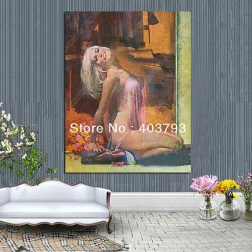 MODERN ABSTRACT OIL PAINTING CANVAS BODY ART OIL PAINTING PARIS GIRL HOME DECOR WALLART FOR LIVING ROOM