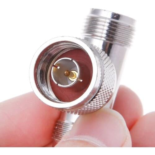 T Shape N Male To 2 N Female Triple RF Connector 3-way Coaxial Adapter wholesale