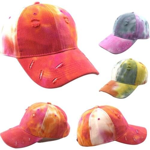 Tie-dye baseball cap male / female baseball cap female outdoor shade sports hat male driver hat spring new