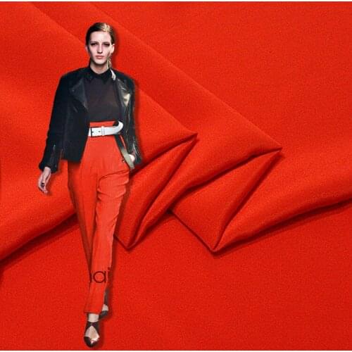 High-grade solid color heavy silk crepe de chine fabric 32mm dark red clothing skirt silk fabric wholesale silk cloth 113cm