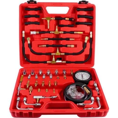 Overseas TU-443 Professional Fuel Injection Pressure Gauge Tester Set 0-140PSI Auto Car Diagnostic Tool New Arrivals