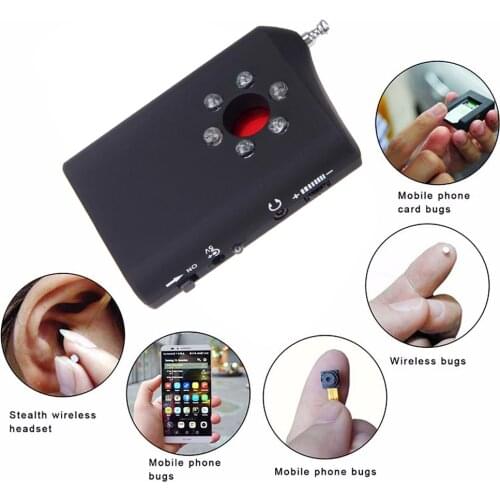 1 PCS Multi Function Bug Camera Signal Detector Finder Anti-Spy RF/LENS Detector For Wireless GPS Signal Hidden Mini Camera Lens