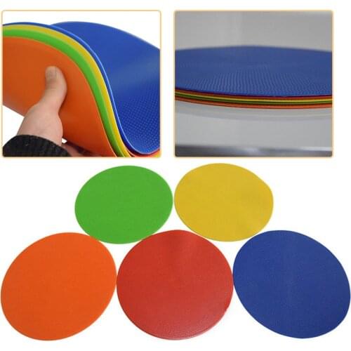 10Pcs 23cm Random Colors Football Training Equipment Signs Disc Markers Flat Cones Discs Soccer Basketball Sports Trainers
