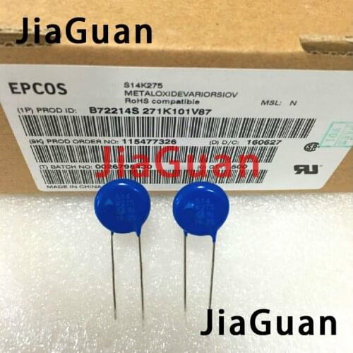10PCS brand new EPCOS S14K275 14MM Varistor resistor B72214 S14 K275 14D431 B72214S271K101 metallic oxide capacitor
