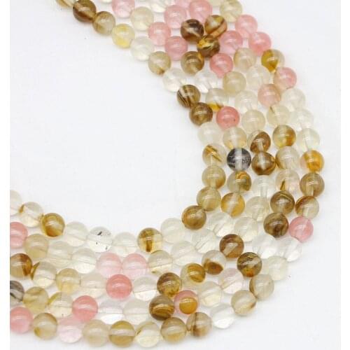1strand/lot 4 6 8 10 12 mm Polish Watermelon Red Crystal Stone Round Beads Loose Spacer Bead For Jewelry Making DIY Bracelet