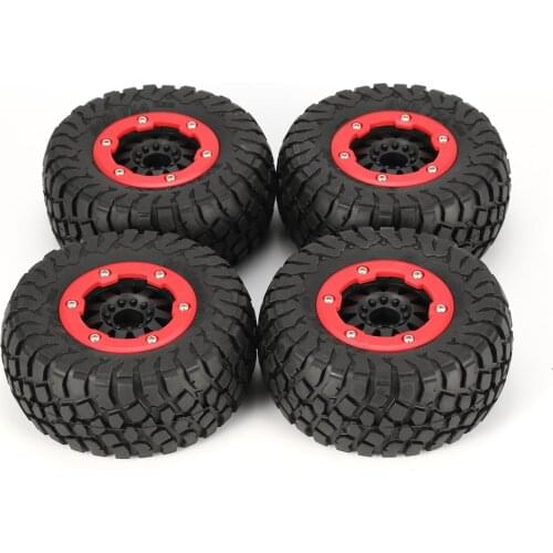 4Pcs 110mm 113mm Short Truck Tyre for 1/10 Slash Remo 10SC Short Course Car