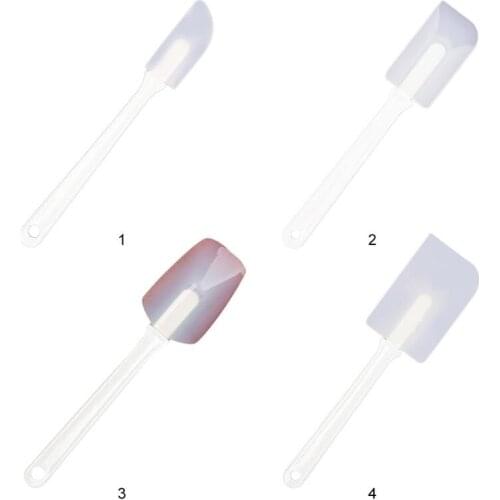 4 Styles Silicone Baking Scraper Non Stick Butter Cream Spatula Cutter Chocolate Spreader Heat Resistant Kitchen Pastry Tools