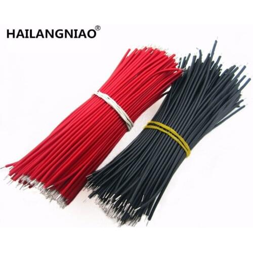 600 pcs Breadboard Jumper Cable Fios Estanhado 0.96 cm Black & Red wire