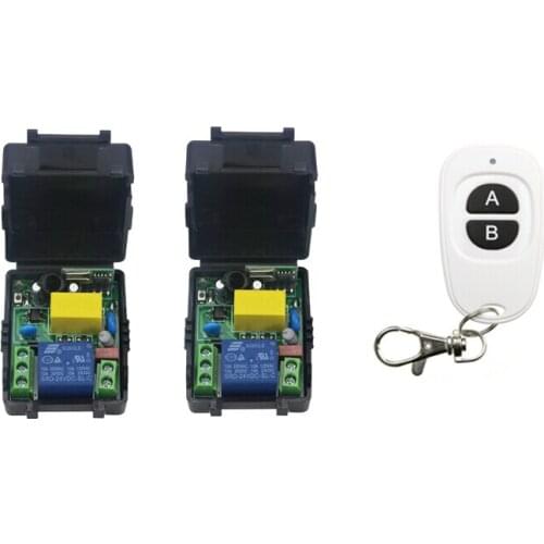 2017 new AC 220 v 1 ch wireless remote control switch 2*receiver +1 * transmitter Electric door/window/light bulb/led