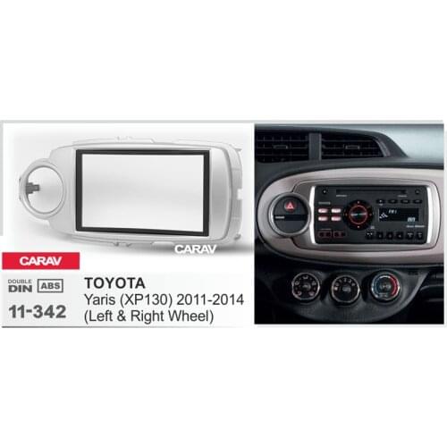 CARAV 11-342 Top Quality Radio Fascia for TOYOTA Yaris 2011+ Stereo Fascia Dash CD Trim Installation Kit