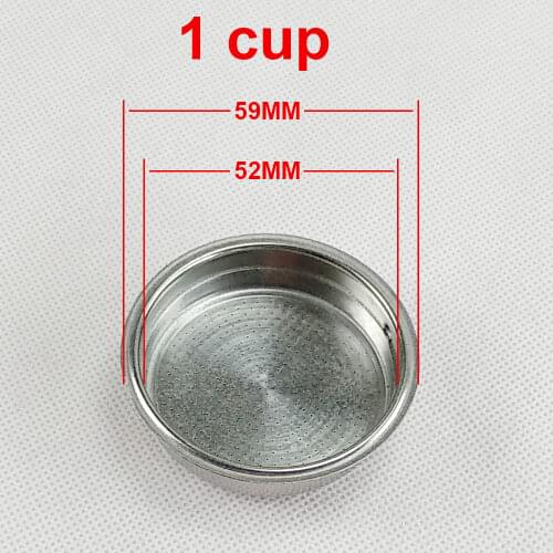 Household coffee machine accessories pressure single cup filter stainless steel powder cup powder bowl inner diameter 52mm