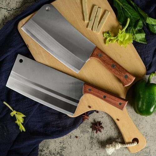 Chinese Vegetable Knife 7'' Chopping 8'' Kitchen Knives High Carbon Stainless Steel Cooking Chef Knife For Meat Poultry Cutting