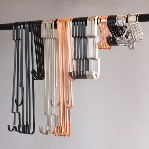 20PCS Stainless Steel S Shaped Hooks Clothes Storage Rack Tool Railing Clasp Holder Hooks House Kitchen Bathroom Clothing Hanger