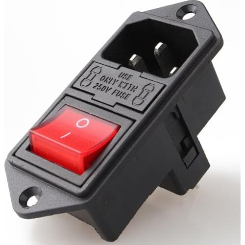 LZ-14-F14 double fuse with red light IEC socket with use for medical,body building ,beauty apparatus instruments