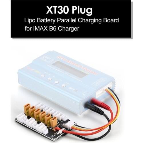 6 Packs 1S-3S 20A XT30 Plug Lipo Battery Parallel Charging Board for RC IMAX B6 Charger RC Car Drone Balance Charge RC Parts Toy