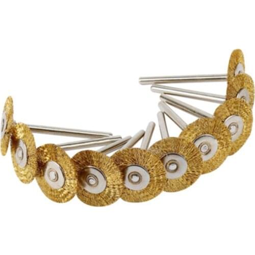 10Pc Brass Wire Wheel Brushes Wire Brushes Set For Accessories Rotary Tools Polish Clean Brushes Die Grinder Rotary Tool New