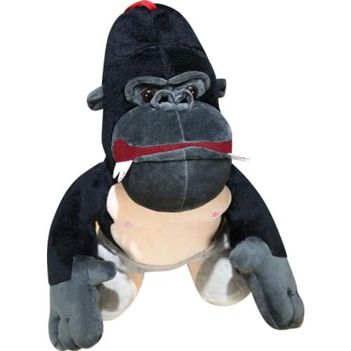 2021 New Black Orangutan VS Dinosaur Plush Toy 25cm 40cm 50cm Children Birthday Christmas Present 1pcs/Pack