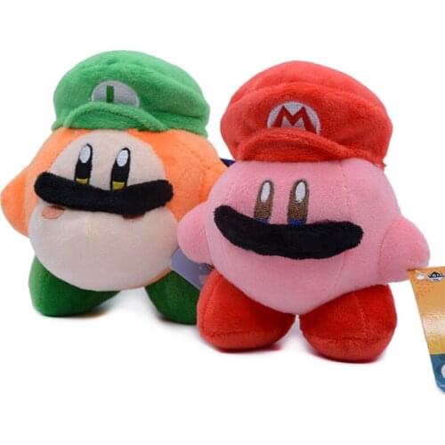 Kirby Plush Disneys Plus Peluche Super Mario Plush Bros Keychain Anime Figure Cute Doll For Girls Kids Toys Birthday Gift
