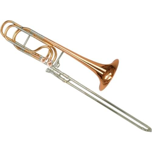 Professional Cupronickel Slide sleeve Brass Bell Gold lacquer Bass Trombone
