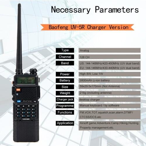 Hot Baofeng UV-5R 8Watts Walkie Talkie 10 km Baofeng uv5r 8W walkie-talkie High Power 8W Ham Radio uv 5r UV-9R Plus UV-8HX UV-XR