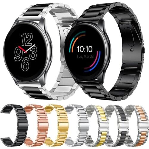 UEBN 22mm Metal Stainless Steel Band for Oneplus Watch Bracelet Strap for one plus Replacement watchbands Correa ремешок
