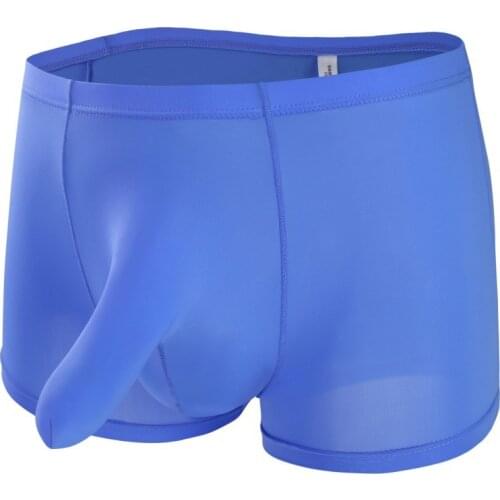 Mens underwear sexy boxers shorts elephant nose underwear ice silk underwear ice silk boxers gay panties male underpants